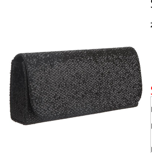Black CB864 Metallic Snake Clutch bag