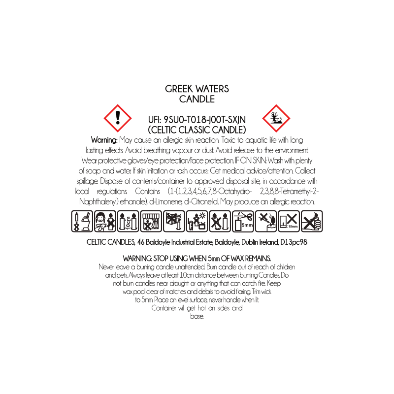 GREEK WATERS AROMAPOT TUMBLER 20CL HSS805