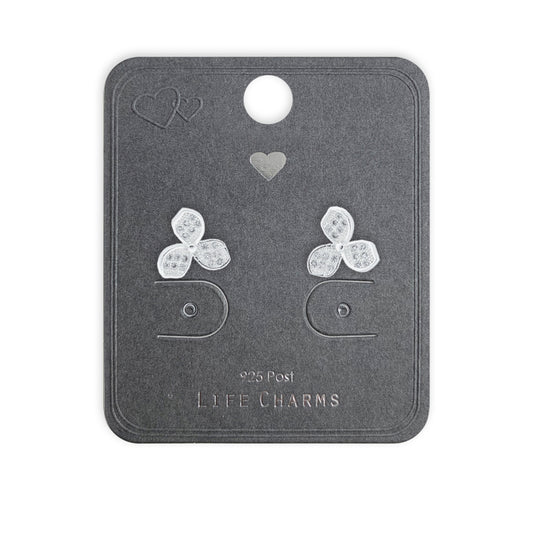 CUBIC ZIRCONIA LILY EARRINGS