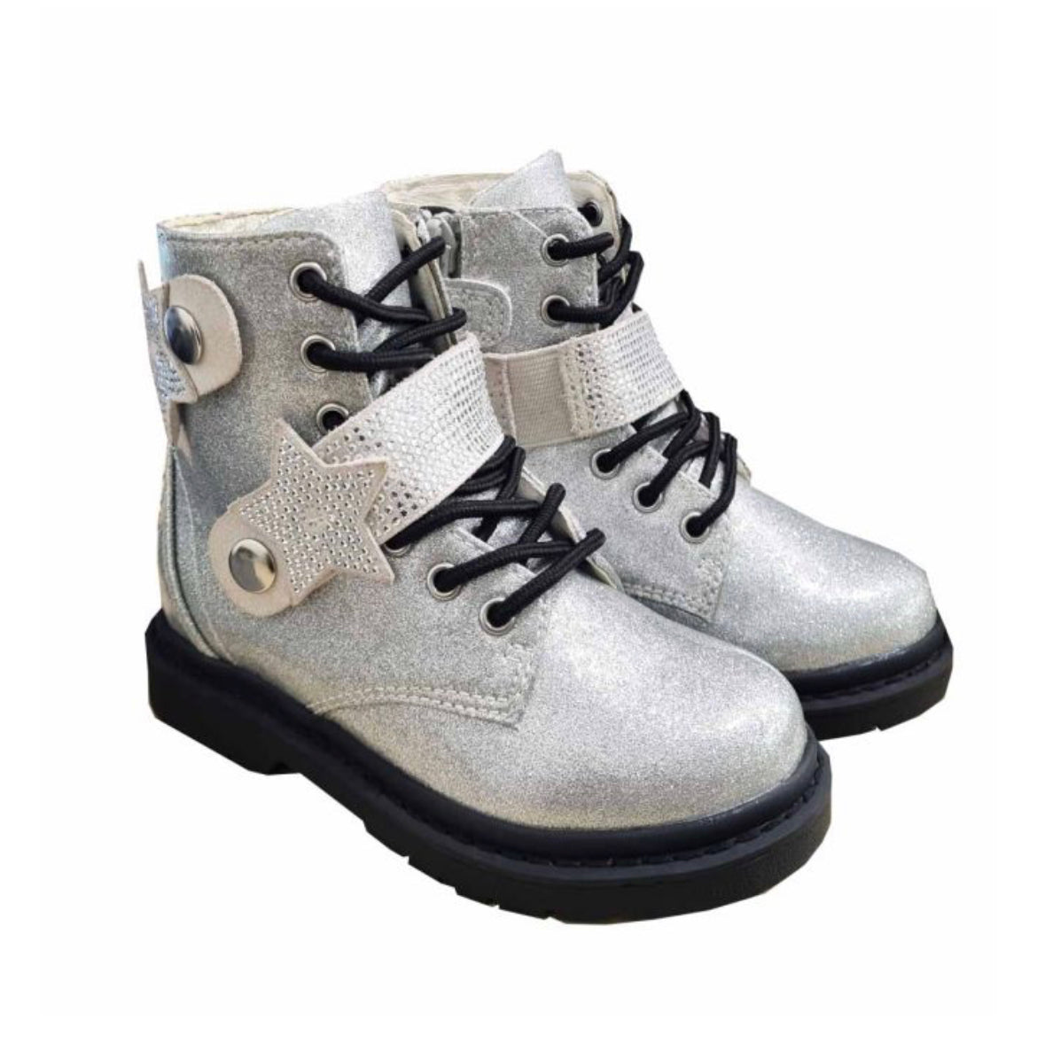 Little girls silver clearance boots