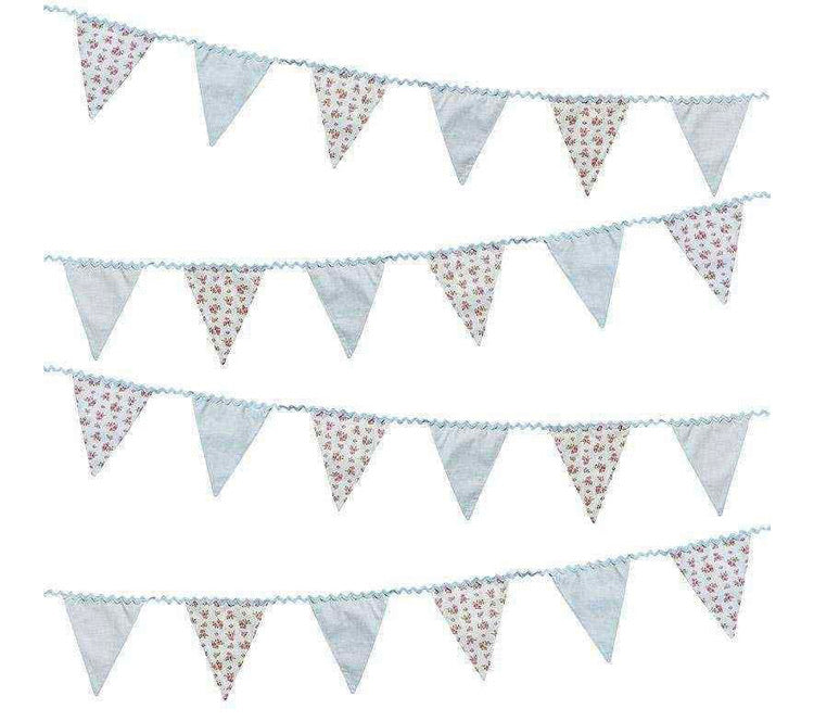 Pastel floral fabric bunting