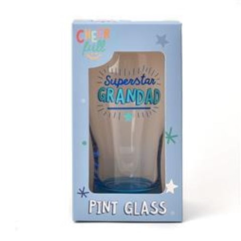 Grandad Pint Glass - Superstar