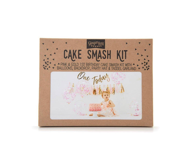 PINK BABY CAKE SMASH 1ST BIRTHDAY KIT