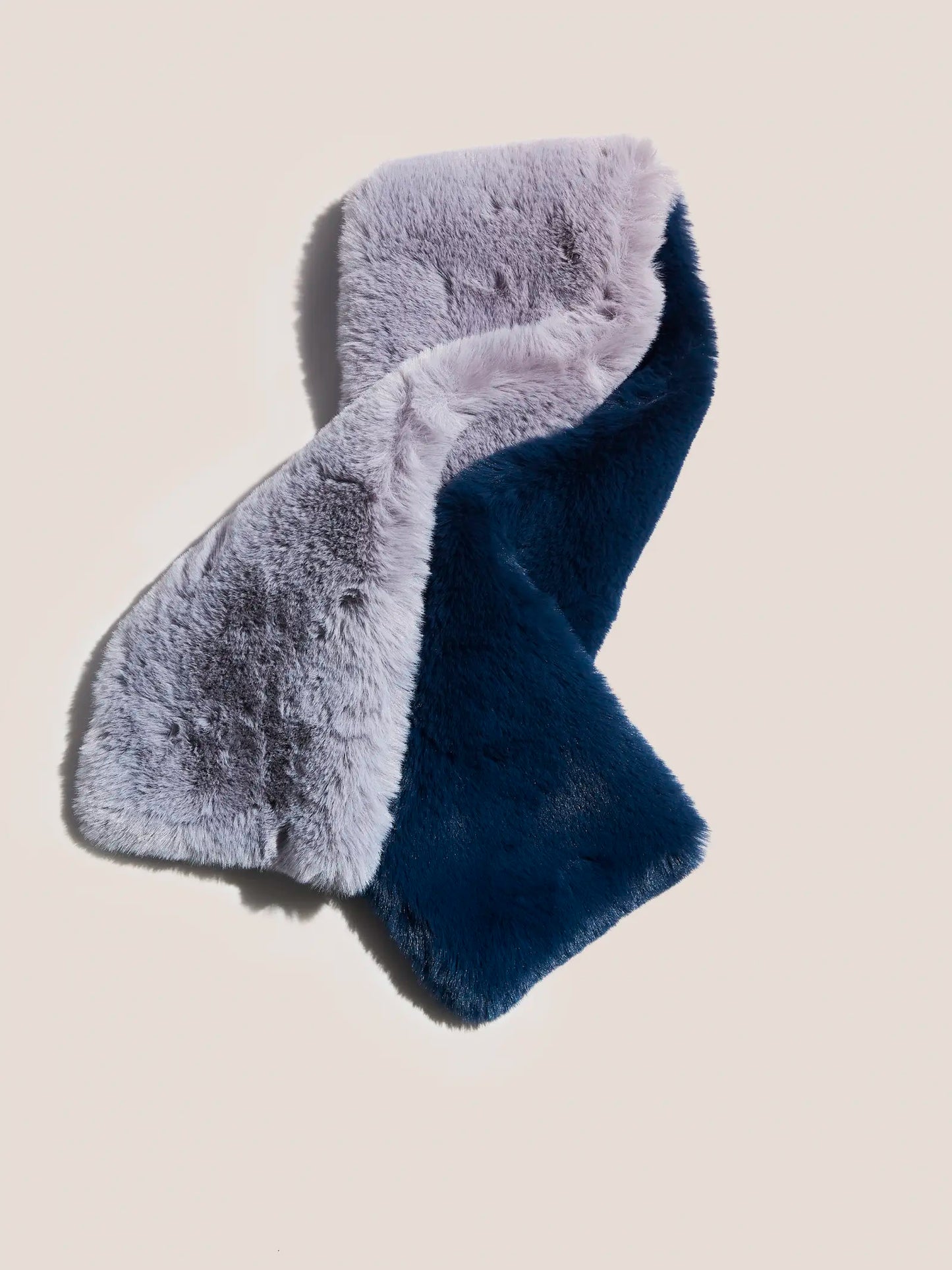 FAUX FUR SCARF - Teal