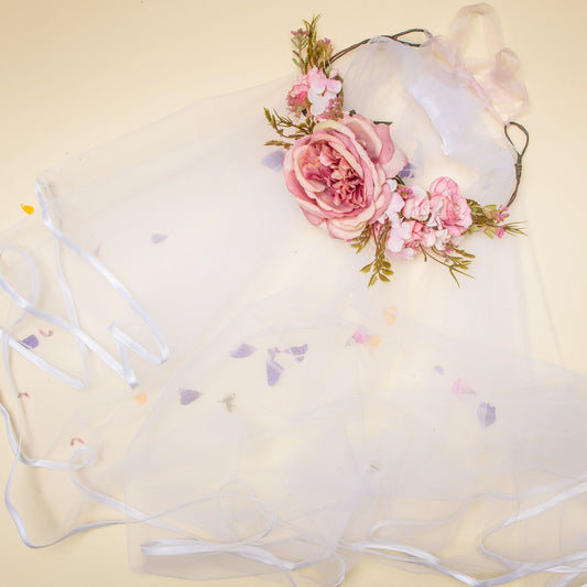 Bride Floral veil - Boho Hen Party