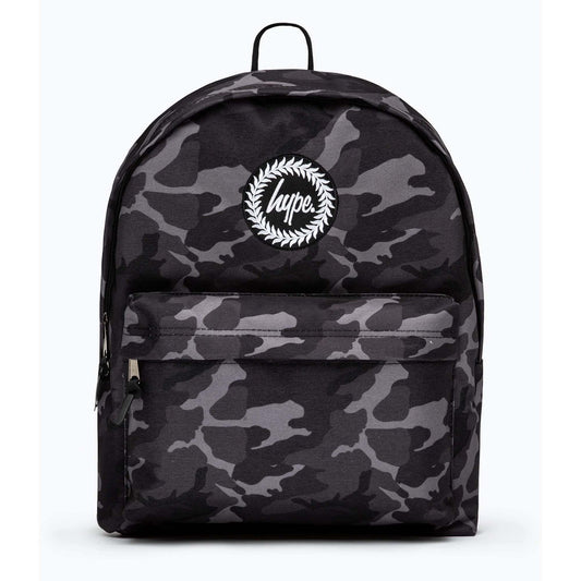 HYPE BLACK & GREY MONO CAMO BACKPACK