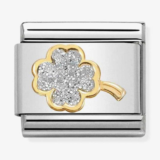 CLASSIC Gold Glitter 4-Leaf Clover Charm