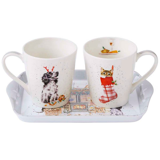 Wrendale Designs ‘No Place Like Home’ Three Piece Mug And Tray Set