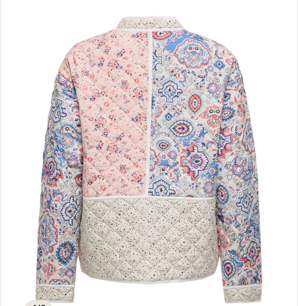 15323550 Quilted Patchwork Jacket - Tofu Romantic Flower