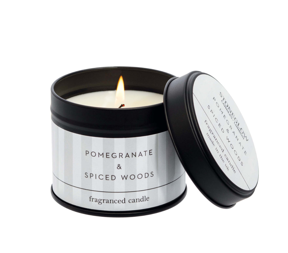 Modern Classics - Pomegranate & Spiced Woods - Scented Candle Tin