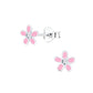 Pink Flower Stud Earrings