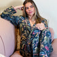 Dusky mix tropical print luxury pyjama set