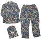 Dusky mix tropical print luxury pyjama set