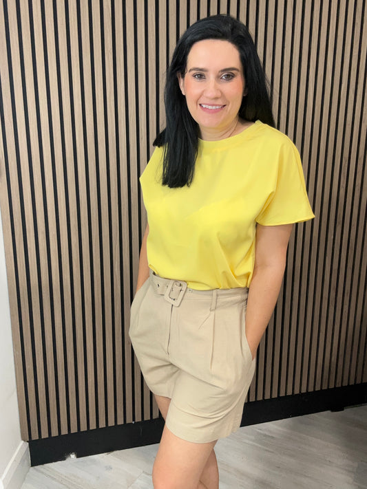 Butter Yellow Crew Top