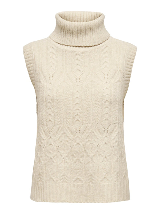 JDYELBA KNITTED VEST Sandshell White P