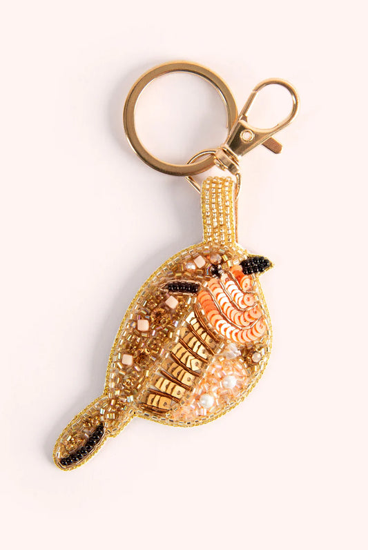 BEADED KEYRINGS - ROBIN RED BREAST