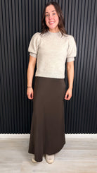 Brown slip skirt