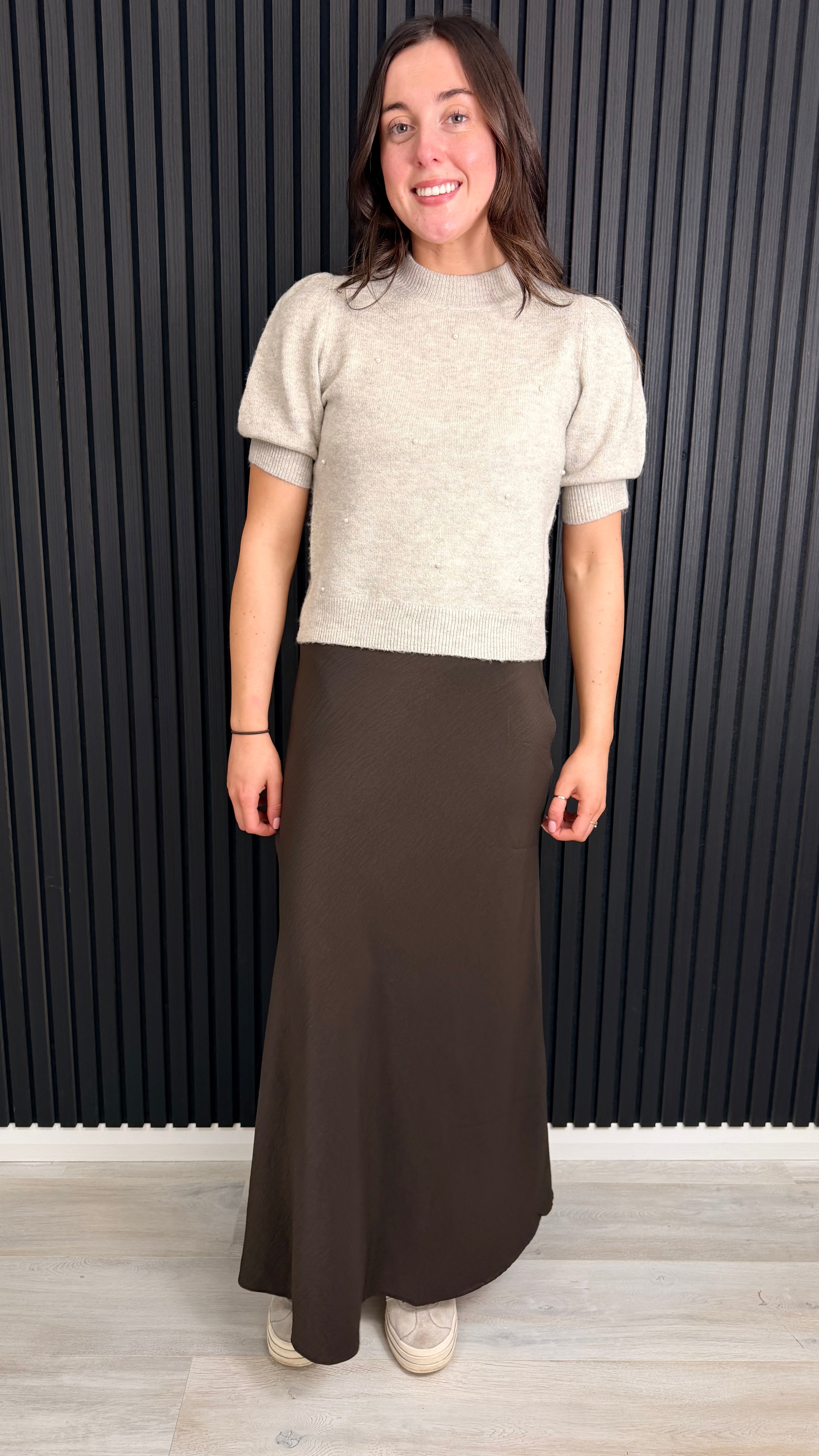 Brown slip skirt