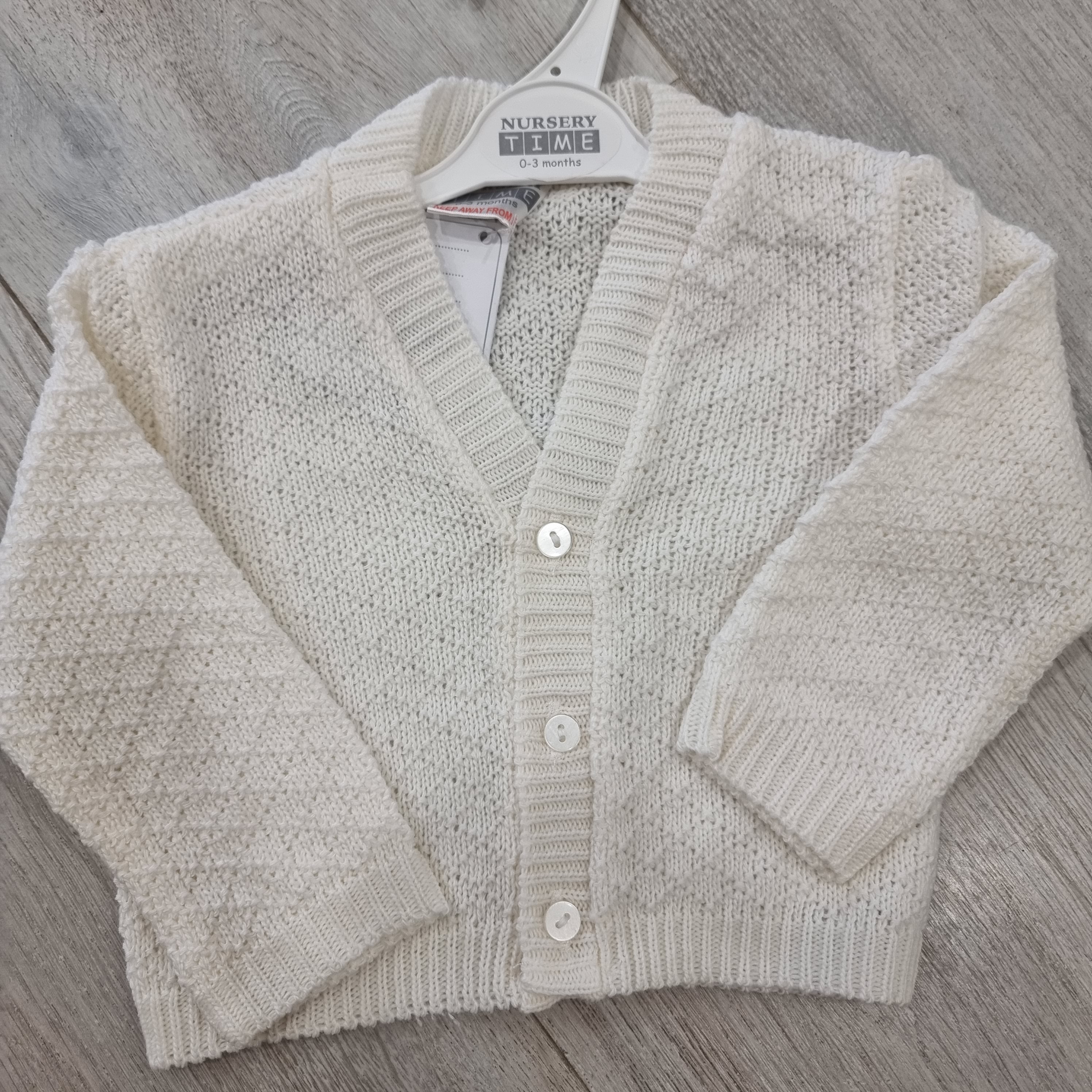 Christening/ Baptism cardigan off white unisex NORA & KATIE