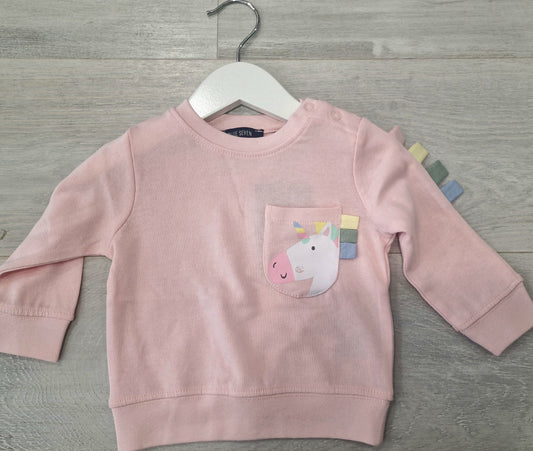 Pink unicorn pocket top