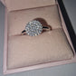 Silver dimante disc ring R2263
