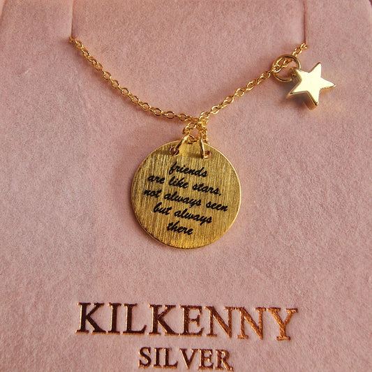 FRIENDS ARE LIKE STARS PENDANT GOLD