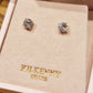 Small silver Studs with clear stone E153