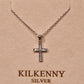 Cross Necklace with cz stones – Silver