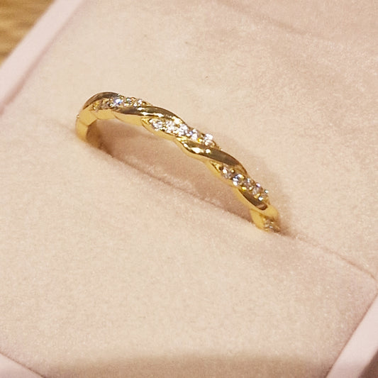 Fine dimonte ring band - gold R2269