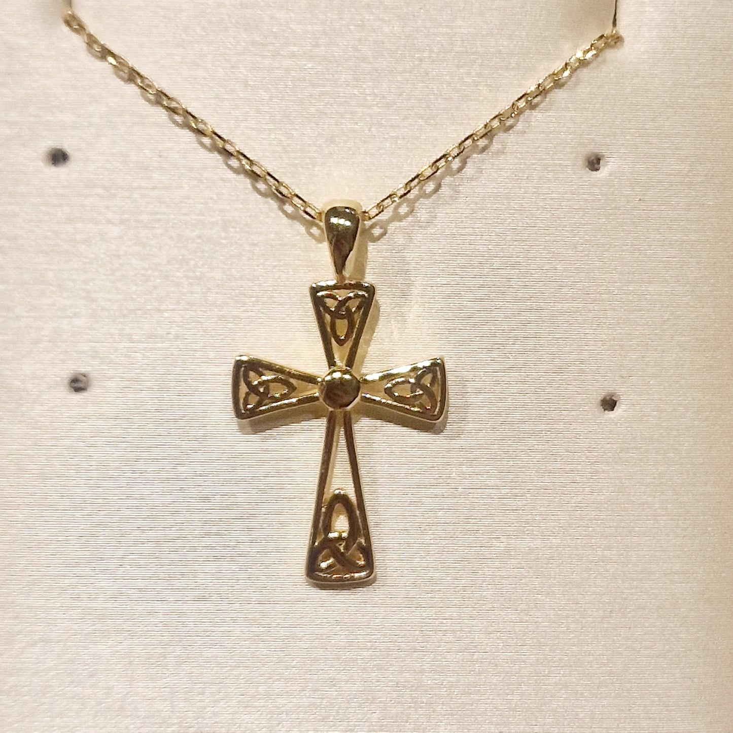 Gold celtic cross necklace KS1021