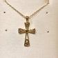 Gold celtic cross necklace KS1021