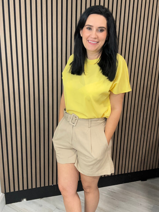 Butter Yellow Crew Top