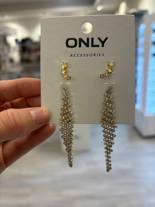 Sasha Gold Earrings 2 Pack - ONLY