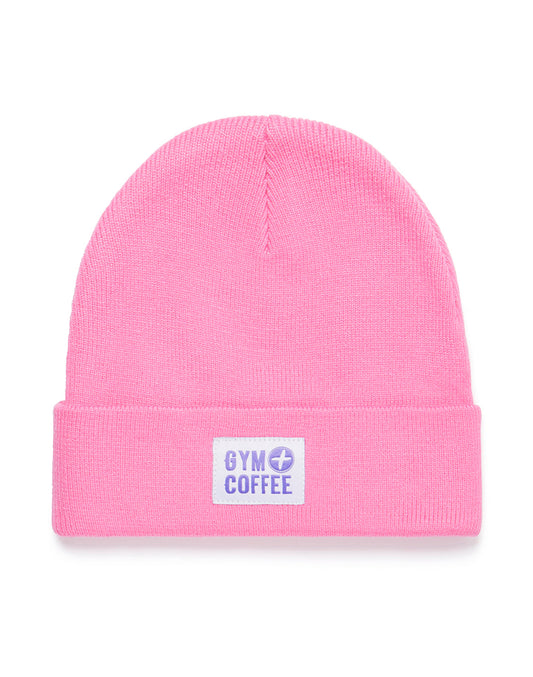 KNIT BEANIE IN BRIGHT PINK