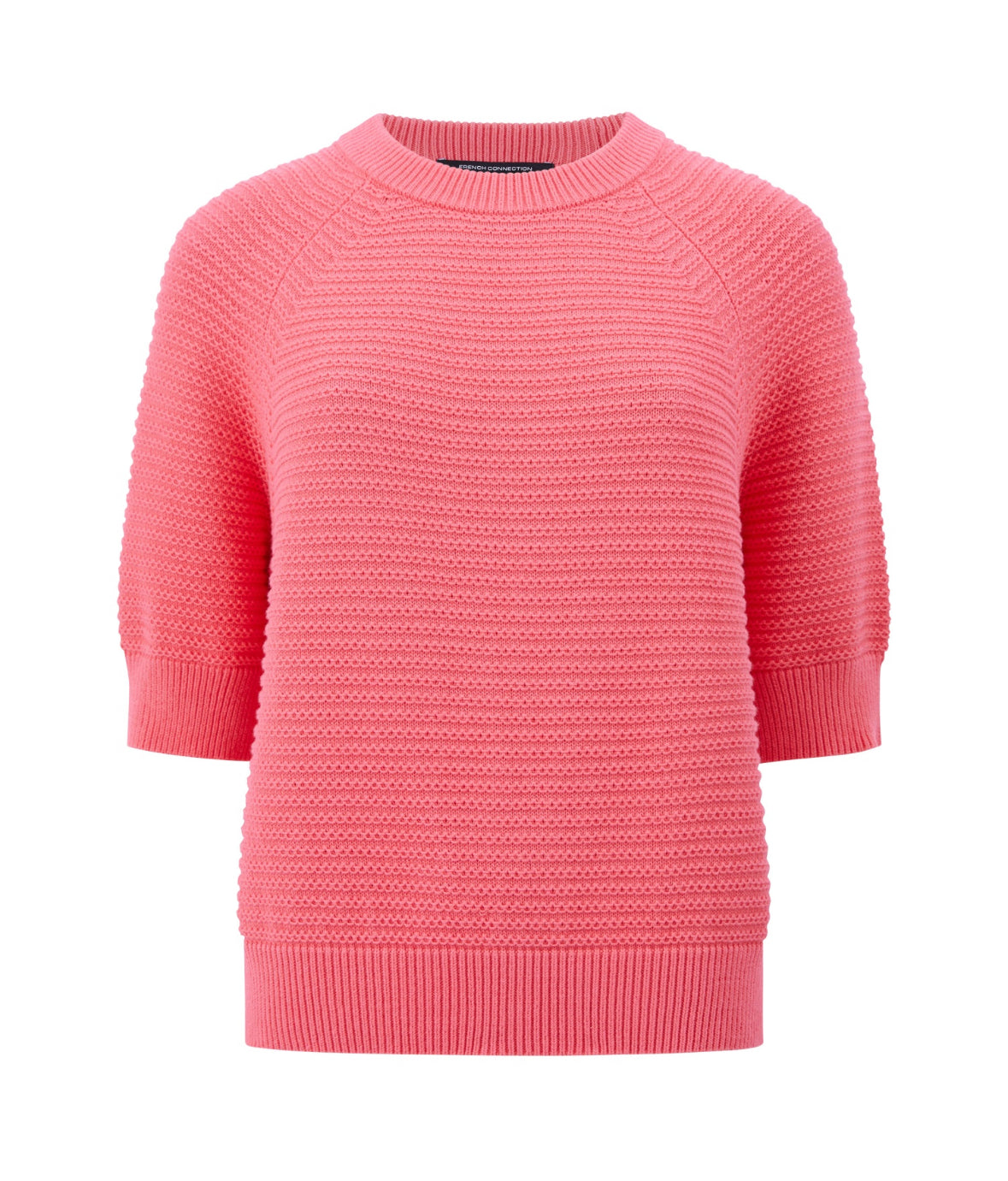 78YBY Lily High Neck Short Sleeve Jumper - Raspberry