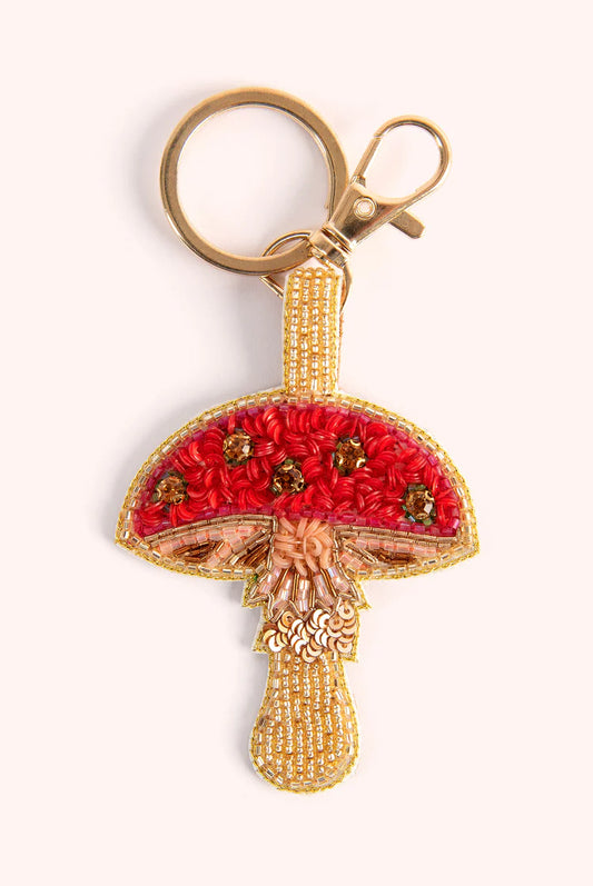 BEADED KEYRINGS - TOADSTOOL