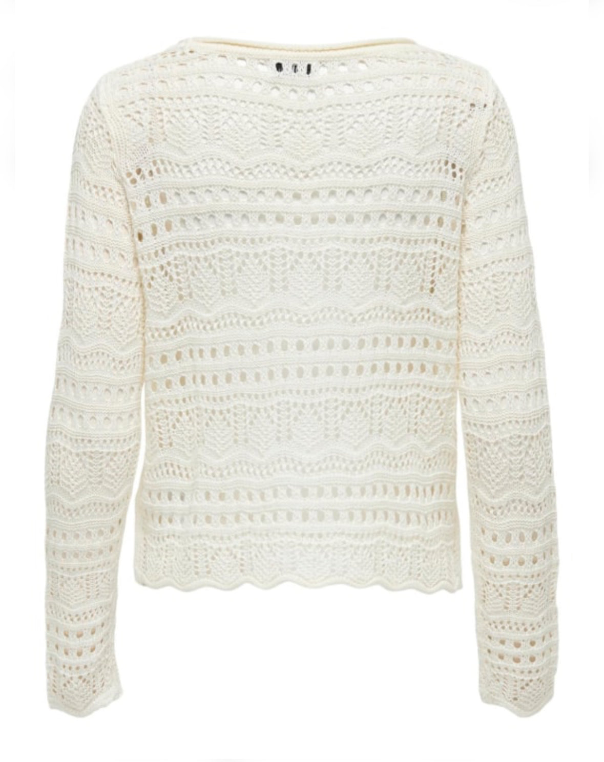 JDY Boatneck Pullover Knit - White/Eggnog 15287384