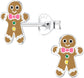 KIDS GINGERBREAD MAN STUD EARRINGS