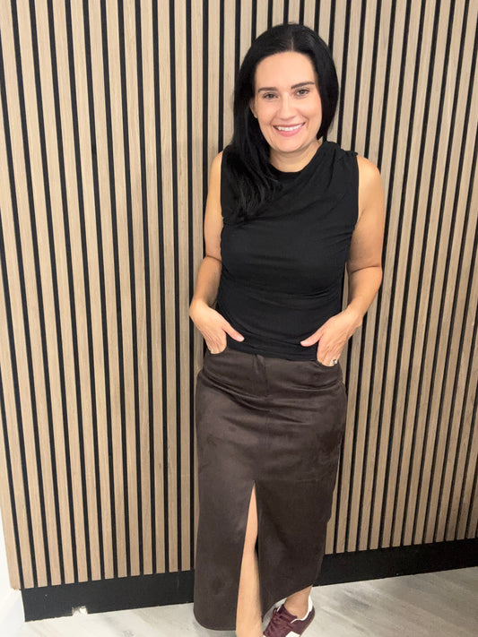 Alana Faux Suede Skirt