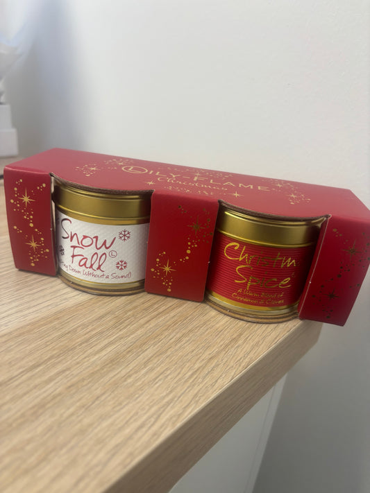 Mini Tin Duo Gift Set - Christmas 2 (Snowfall & Christmas Spice)