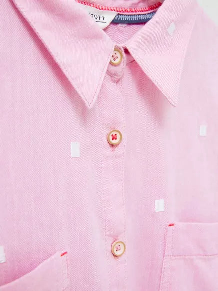 SOPHIE ORGANIC COTTON SHIRT IN PINK MULTI