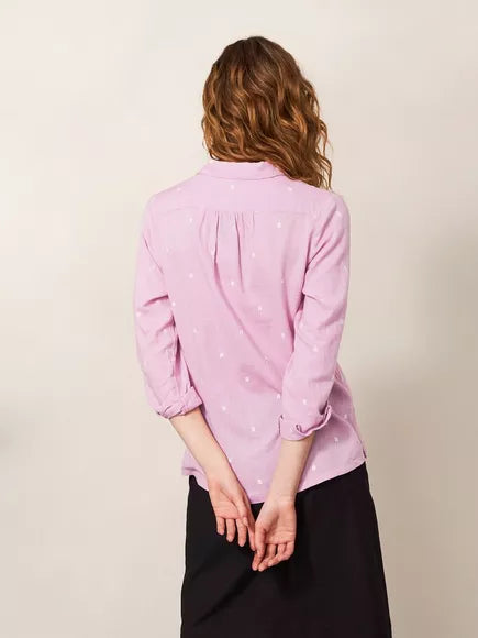 SOPHIE ORGANIC COTTON SHIRT IN PINK MULTI