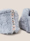 FAUX FUR SLIPPER IN LIGHT BLUE