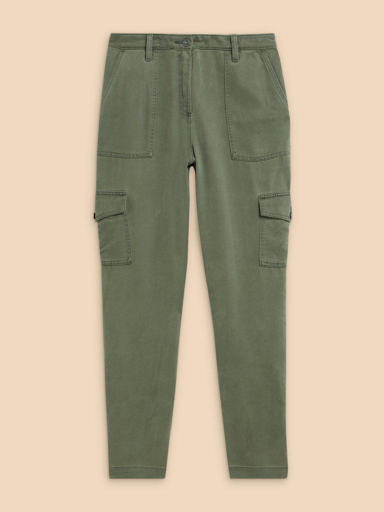 ARLO TENCEL CARGO TROUSER
IN MID GREEN