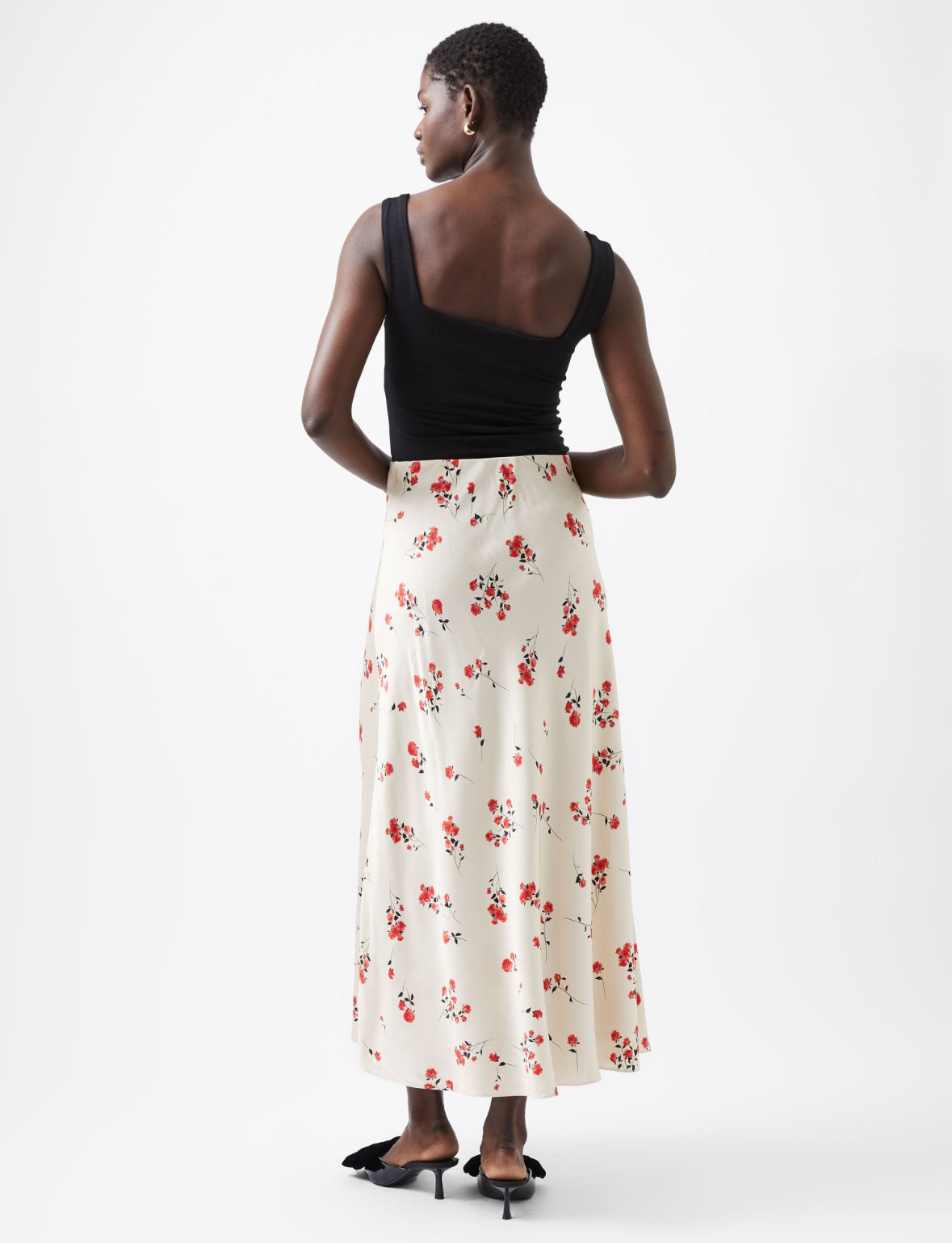 73XAL Floramour Ennis Eco Satin Maxi Skirt