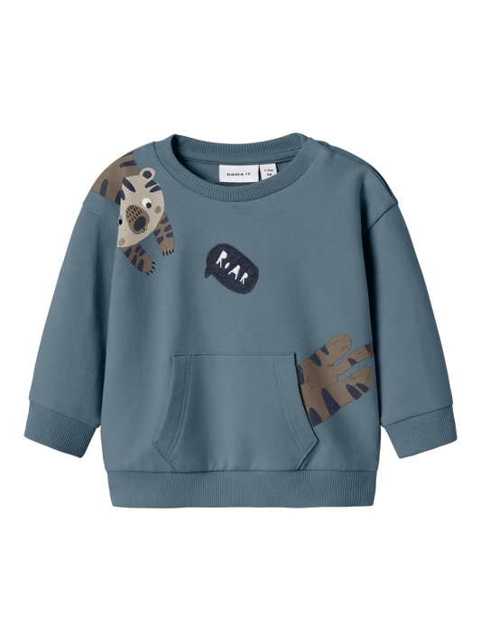 ORGANIC COTTON SWEATSHIRT Blue Mirage