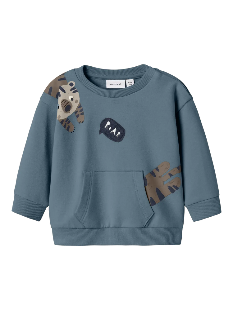 ORGANIC COTTON SWEATSHIRT Blue Mirage