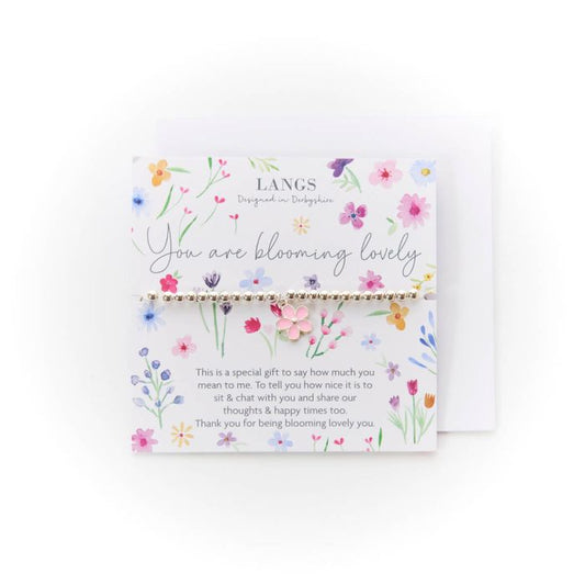 BRACELET CARDED YOU ARE BLOOMING LOVELY WITH ENVELOPE