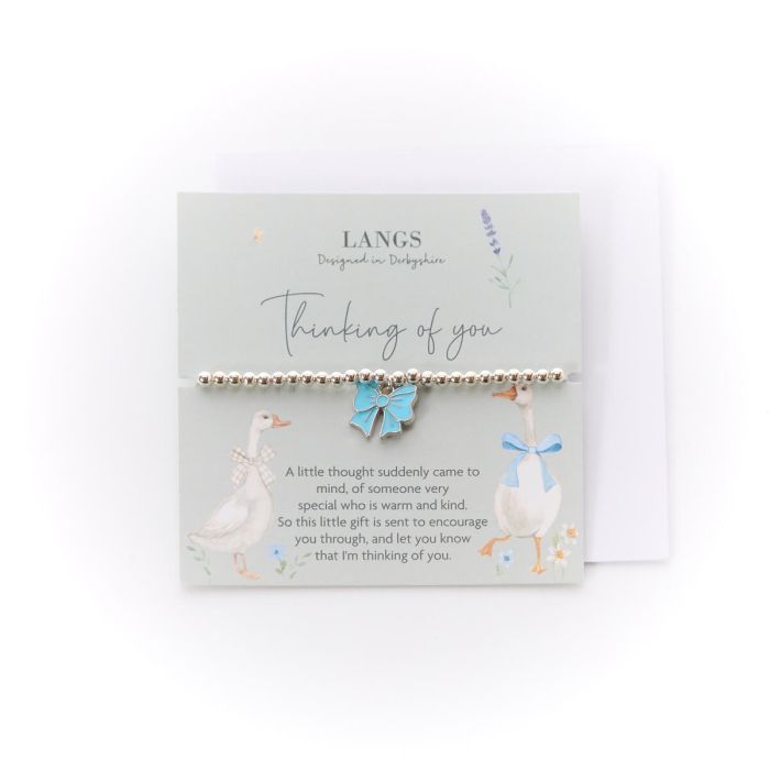 BRACELET CARDED THINKING OF YOU WITH ENVELOPE