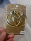 LG043 Comet Tail Stud/Hoops / 44mm - Worn Gold/Clear